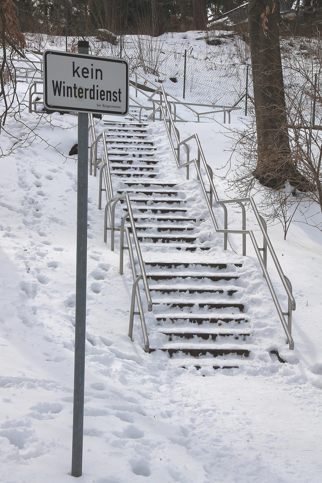 Kein Winterdienst Schild in Aachen